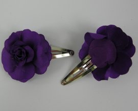 2 klikklaks met paarse roos.