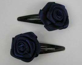 2 clic clacs met zijden roos blauw