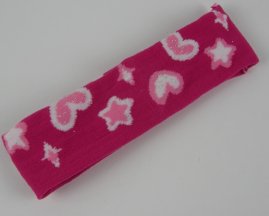 Haarband met hart cerise.