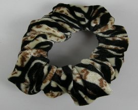 Scrunchie zebra bruin.