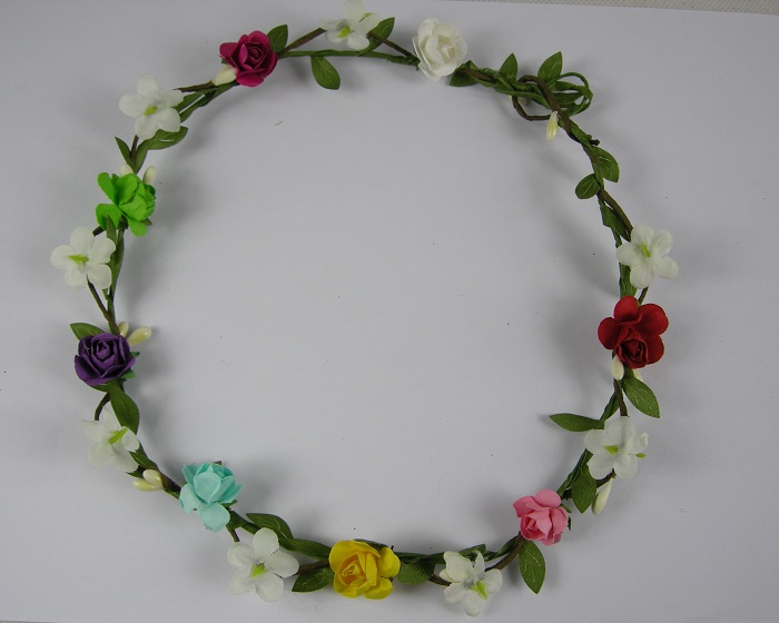 (image for) Haarkrans bloemen multicolor.