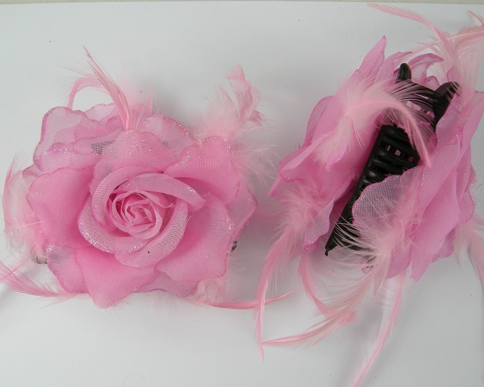 (image for) Haarklem met roos roze.