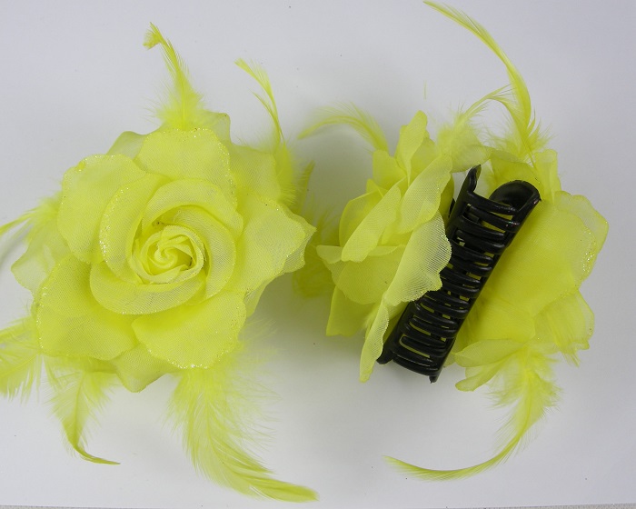 (image for) Haarklem met roos geel. - Klik op afbeelding om te sluiten