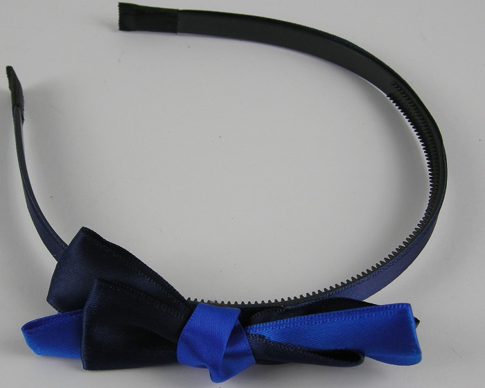 (image for) Diadeem blauw met strik.