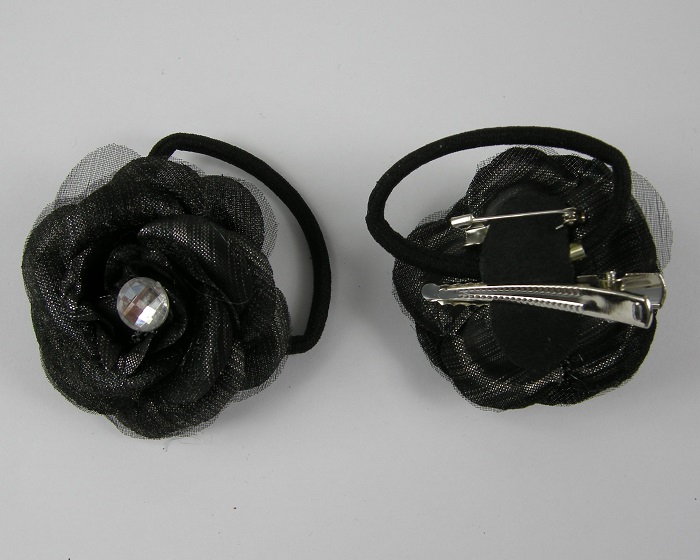 (image for) Roos met steen zwart 5 cm.