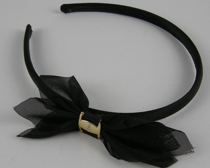 (image for) Diadeem met strik zwart.