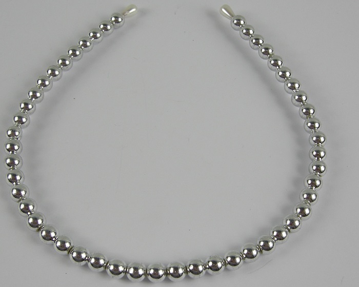 (image for) Diadeem met "parels" zilver.
