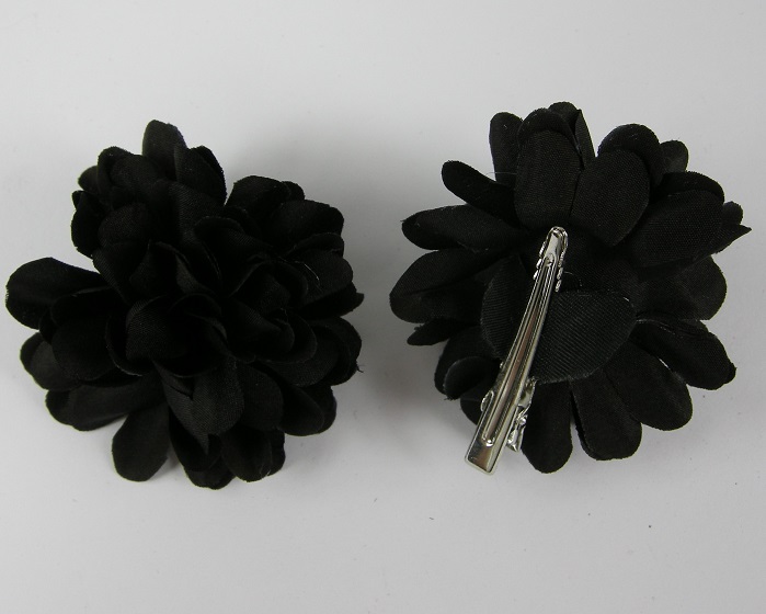 (image for) 2 duckklemmen met bloem zwart