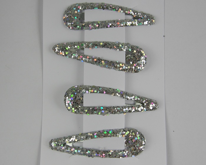 (image for) 4 klikklaks zilver glitter.