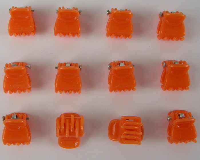 (image for) 12 Haarklemmetjes oranje.