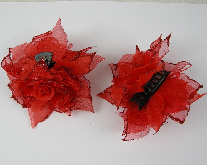 (image for) Klem met roos rood 11 cm.