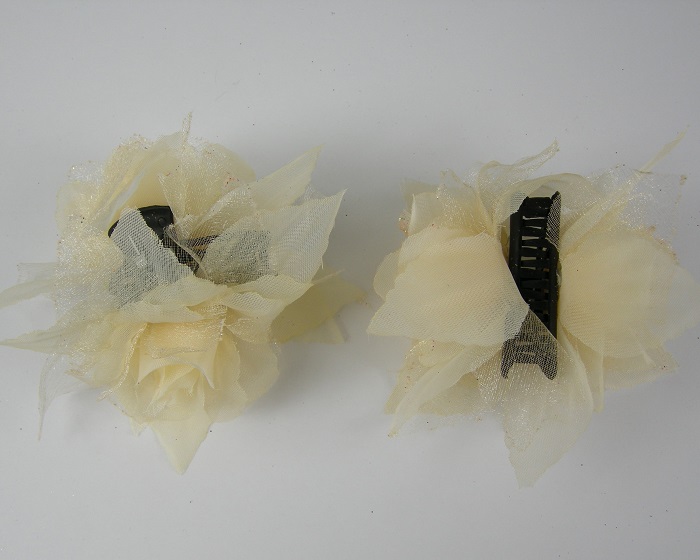 (image for) Klem met roos zalm kleur 11 cm.