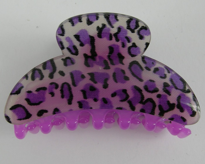 (image for) Haarklem paars tijgerprint. - Klik op afbeelding om te sluiten