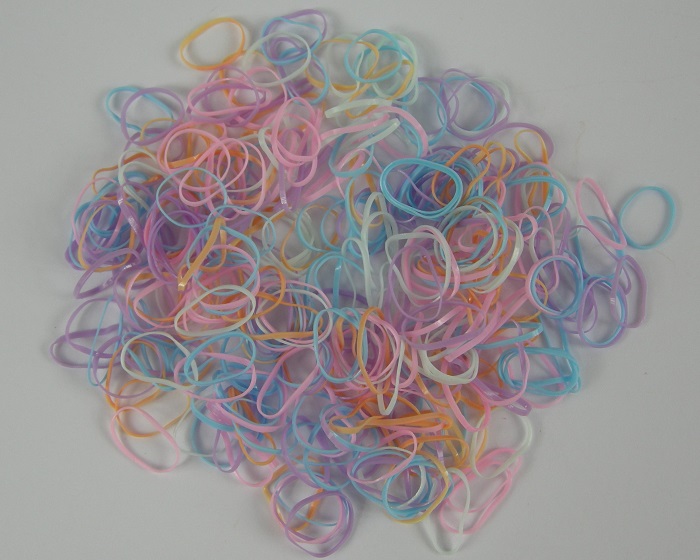 (image for) 250 haarelastieken pastel tinten.