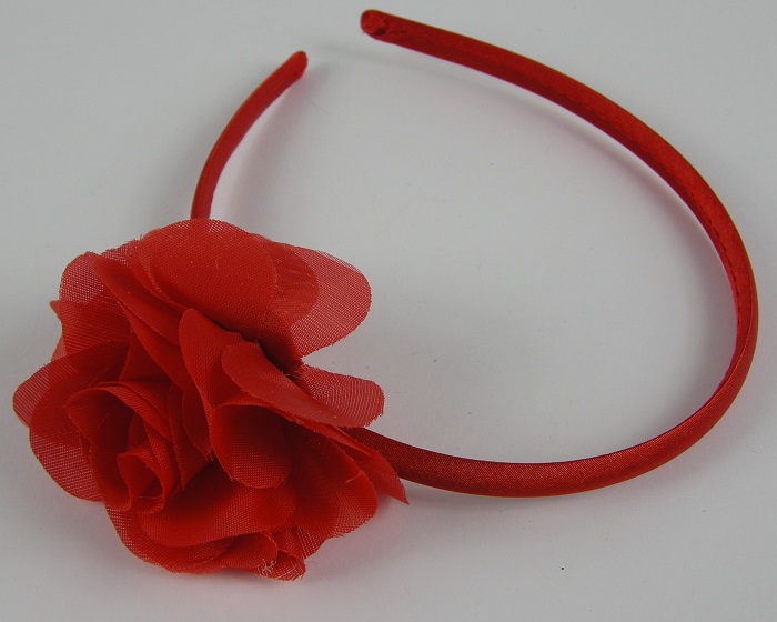 (image for) Diadeem met bloem rood.