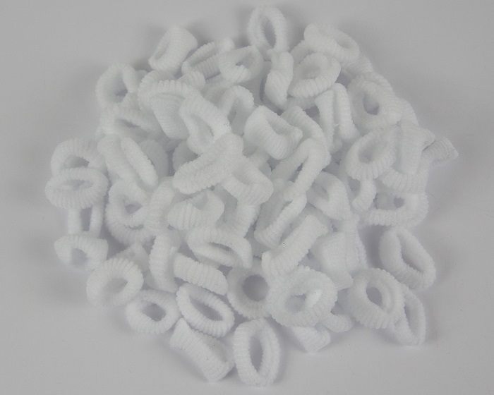 (image for) 100 badstof haarelastieken wit.