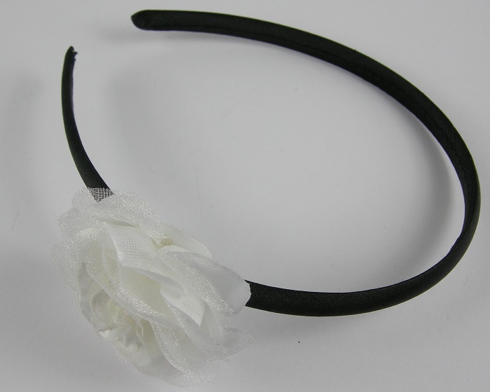 (image for) Diadeem met bloem wit.