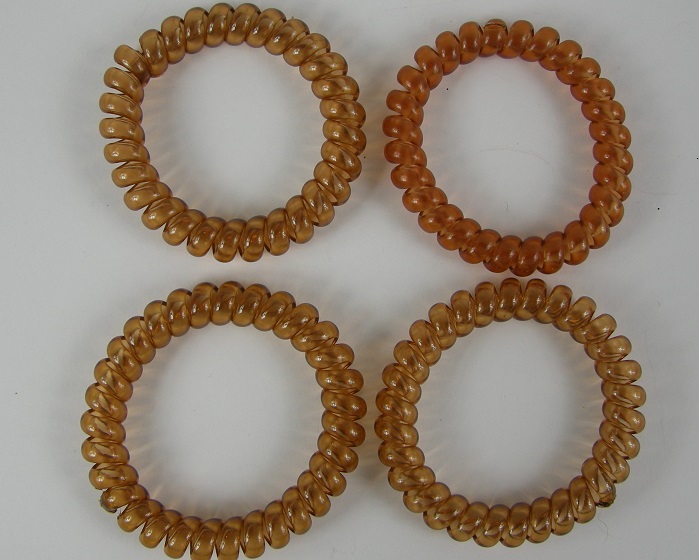 (image for) 4 rubberen haarelastieken bruin.