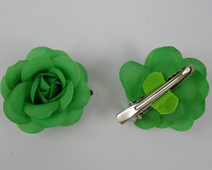 (image for) 2 duckklemmen met roos groen.