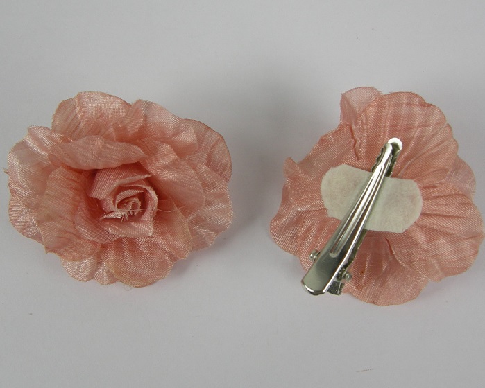 (image for) 2 duckklemmen met roos roze.