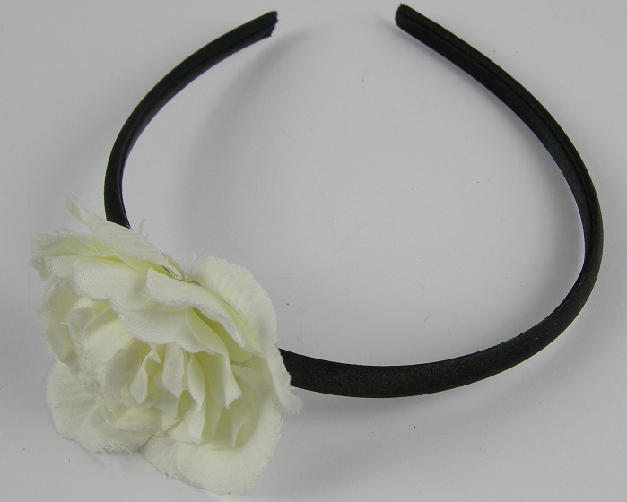 (image for) Diadeem met bloem gebroken wit.