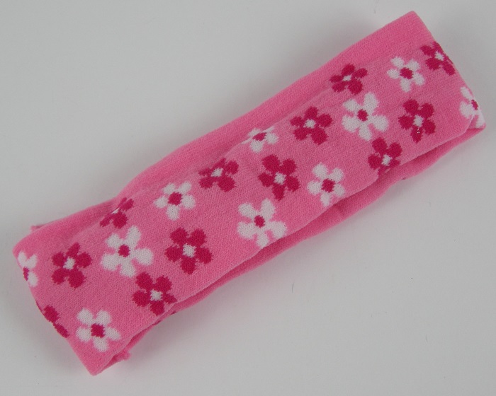 (image for) Haarband met bloem donker roze. - Klik op afbeelding om te sluiten