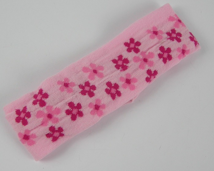 (image for) Haarband met bloem licht roze.
