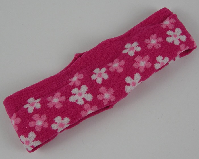 (image for) Haarband met bloem cerise. - Klik op afbeelding om te sluiten