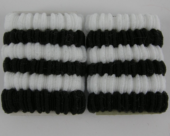 (image for) 12 badstof haarelastieken zwart.