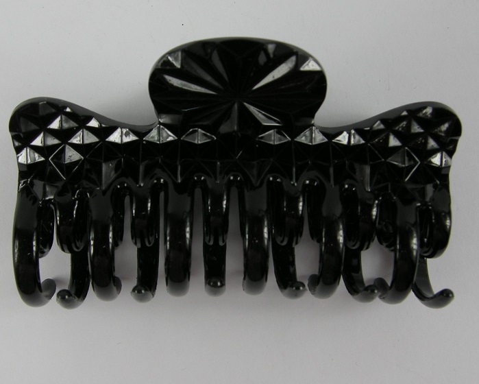 (image for) Haarklem zwart met motief.