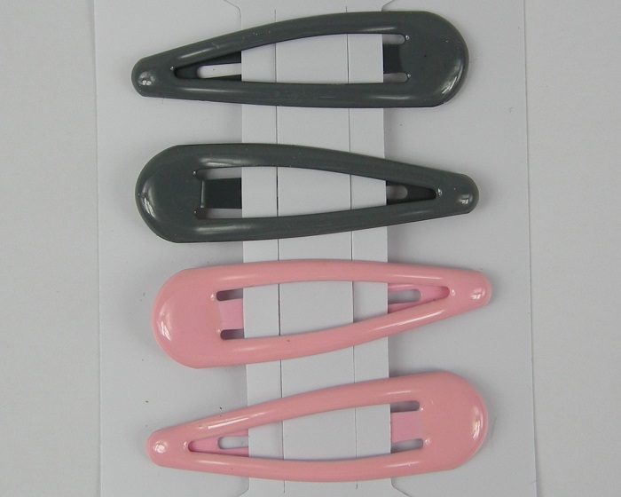 (image for) 4 klikklaks grijs en roze.