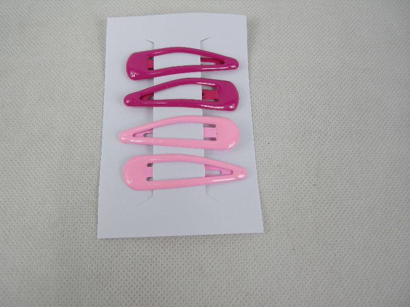 (image for) 4 haarclips licht roze.
