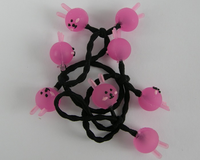 (image for) 4 haarelastieken poppetje roze.