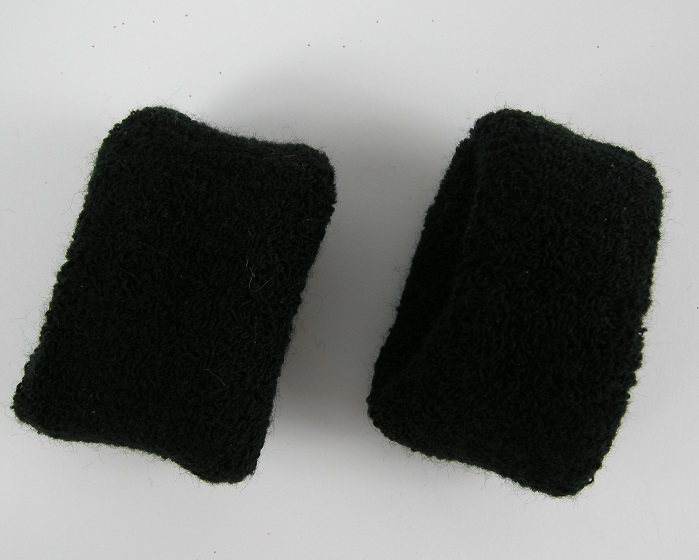(image for) 2 badstof haarelastieken zwart.