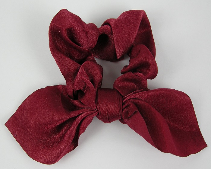 (image for) Scrunchie rood met strik.