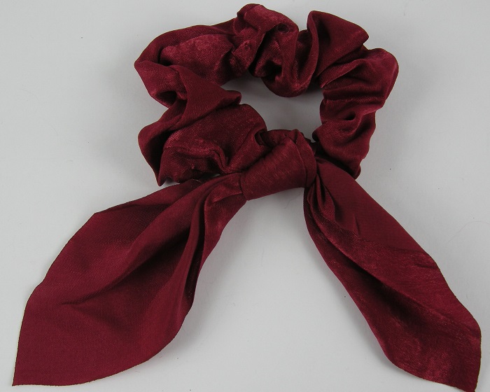 (image for) Scrunchie rood met strik.
