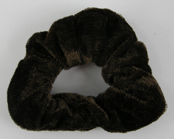 (image for) Scrunchie velvet bruin. - Klik op afbeelding om te sluiten
