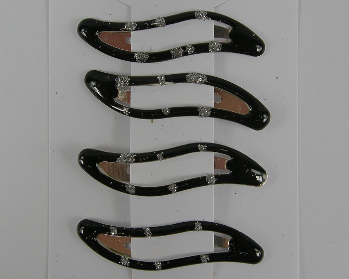 (image for) 4 klikklaks zwart steentje.
