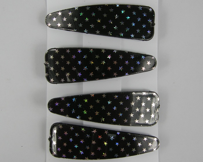 (image for) 4 klikklaks zwart met ster.