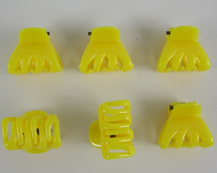 (image for) 6 Haarklemmetjes geel.