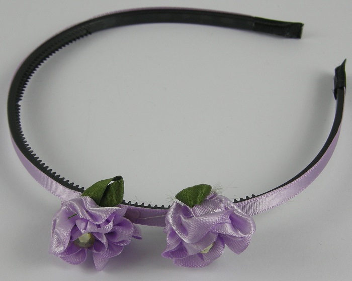 (image for) Diadeem met bloemen paars.