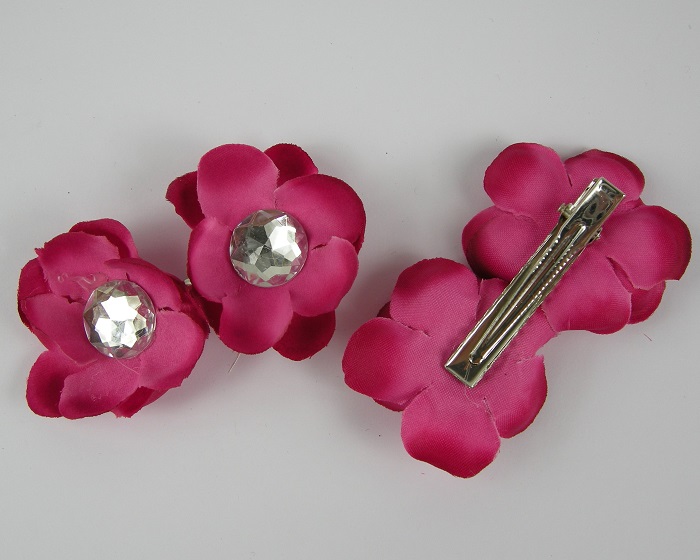 (image for) 2 duckklemmen roos steen roze - Klik op afbeelding om te sluiten